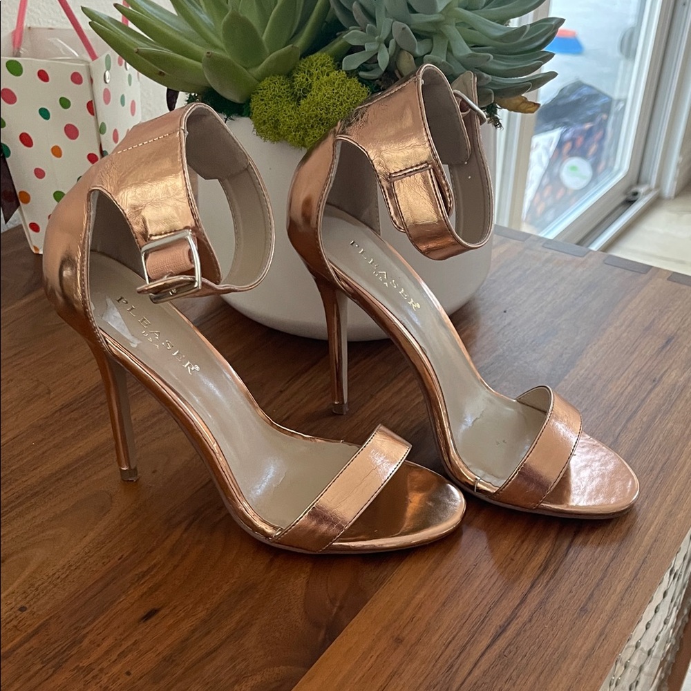 Pleaser Rose Gold Heels